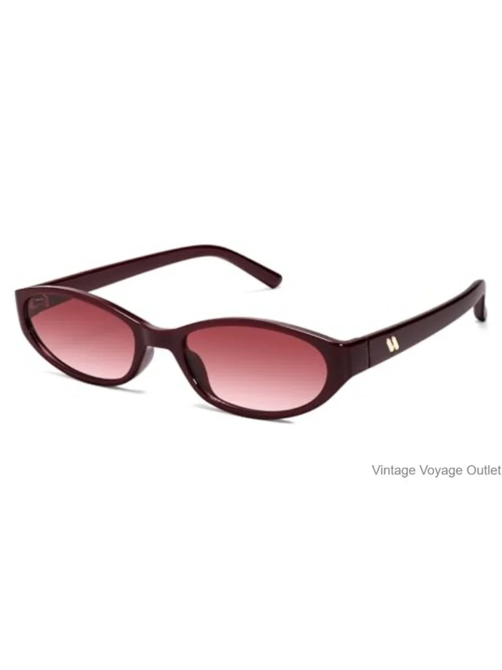 Retro Oval Sunglasses Y2K Cateye Shades 90s Trendy Narrow Frame